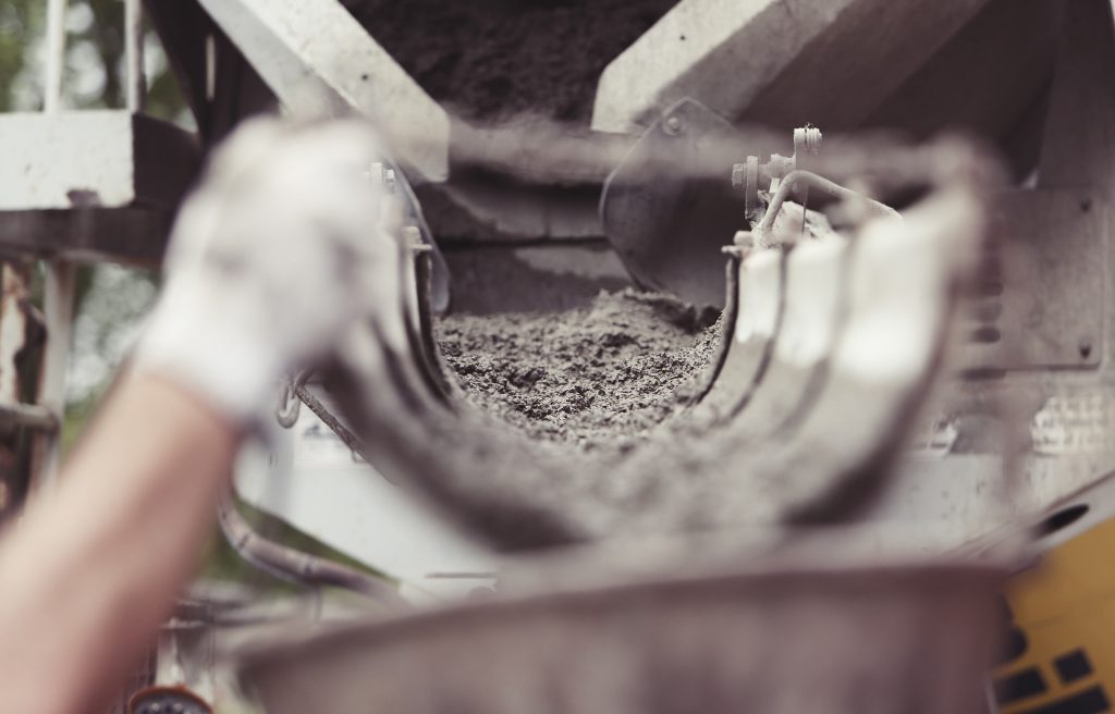 An image of concrete being mixed