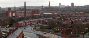 An image of Oldham, one of the primary areas serviced by concrete suppliers, Mark Bates & Sons Ltd